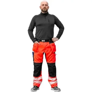 Rea BYXOR STRETCH MED SPIKFICKOR D96 TRITON FL.RÖD/SVA Expressleverans