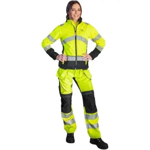 Premium Lågt pris SOFTSHELL JACKA M DANICA DAM FL.GUL/SVT KL2 EN204