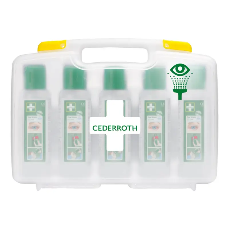 Köp Cederroth Ögonduschväska med, 5x500ml ögonduschflaskor - Extra rabatt